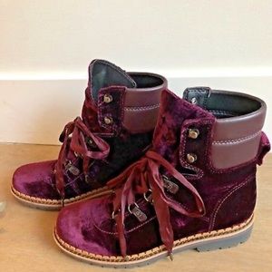 Sam Edelman velvet combat boots